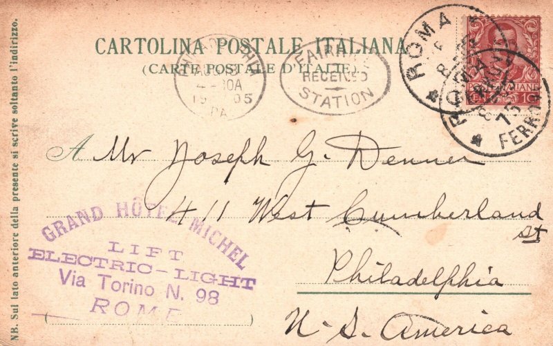Rome Italy, 1905 Roma Foro Romano Preso Dal Campidoglio Vintage Postcard