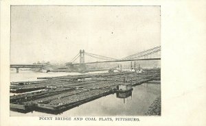 Postcard Pennsylvania Pittsburg Point Bridge Coal Flats C-1905 undivided 23-2783