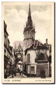 Old Postcard Auxerre La Tour De L & # 39Horloge