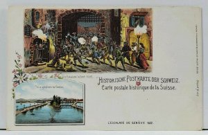 Suisse Historic Switzerland c1898 L'ESCALADE DE GENEVE no.427 Postcard L7