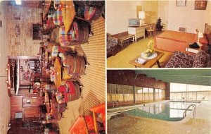 Mansfield Ohio 1970s Postcard Ramada Inn Motel Multiview Pool Lounge Restaurant