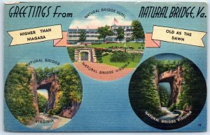 Postcard - Greetings From Natural Bridge, Virginia