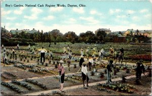 Postcard OH Dayton Boy's Garden National Cash Register Works Cottages 1913 B8