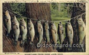 Cass Lake, Minn, USA Fishing 1942 postal used 1942