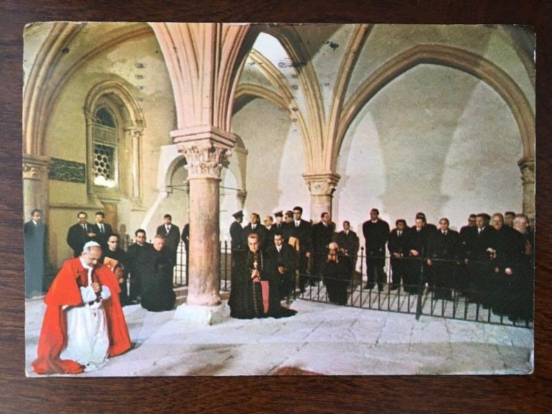 1966 Pope Paul VI to Coenaculum at Mount Zion, Jerusalem - OS1