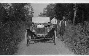 Auto Livery Sign License Plate # 52225 Real Photo Postcard