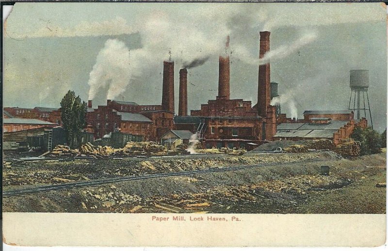 AZ041 Paper Mill, Lock Haven, Pennsylvania, 19071915 Golden Age