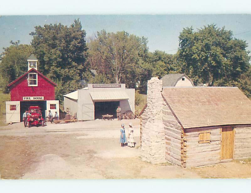 Unused Pre-1980 MOUNT PLEASANT FIRE HOUSE near Burlington Iowa IA hn2902