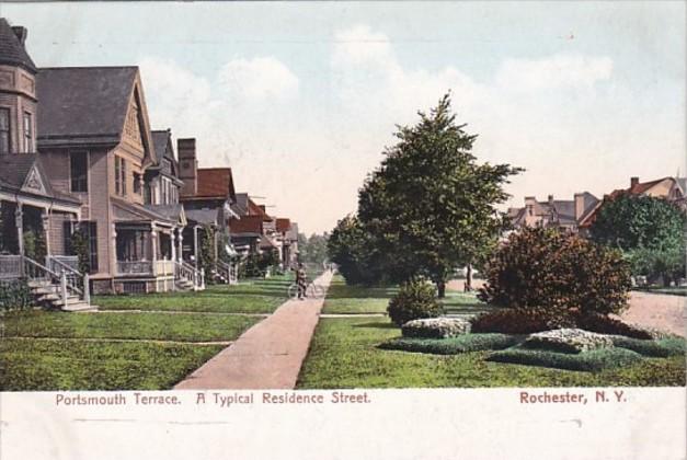 New York Rochester Portsmouth Terrace A Typical Residence Street