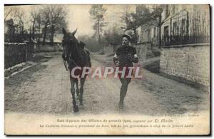 Postcard Old Horse Riding Equestrian Horse Raid second-line officers organize...