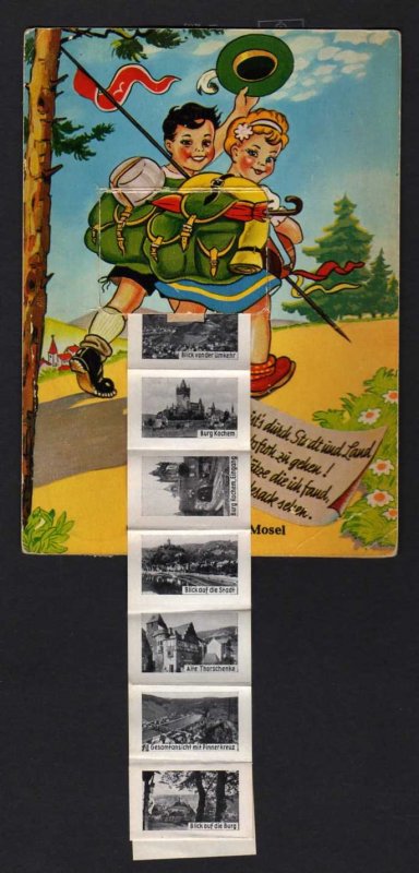 Germany Grub aus Cochem Mosel Pop-Out 10 views German Postcard Postkarte