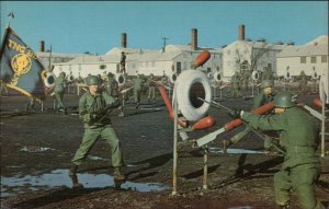 Post WWII Army Training Rifle Bayonet Fort Campbell KY Postcard