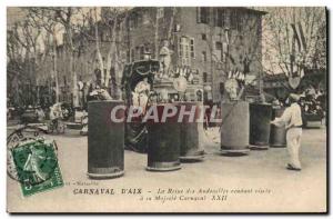Old Postcard Carnival Queen & # 39Aix of Chitterlings was visiting his Majest...