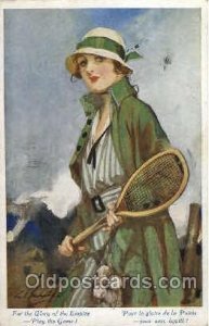 Red Lion Square, London, W.C. Tennis 1917 light wear, postal used 1917