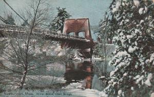 Winter Scene at Chain Bridge - Newburyport MA, Massachusetts - pm 1910 - DB