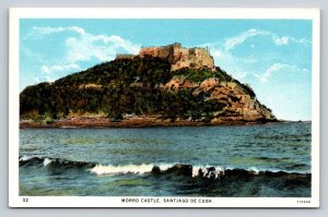 Vintage Morro Castle Santiago Cuba Linen Postcard Curt Teich Cuban Tourism