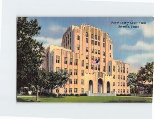 Postcard Potter County Court House, Amarillo, Texas