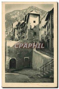 Old Postcard Briancon The walls and the street Haberdashery