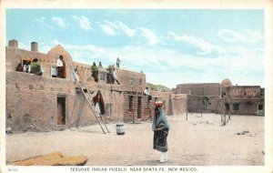 Tesuque Indian Pueblo, Near Santa Fe, New Mexico c1920s Vintage Postcard