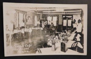 Mint Postcard Villa Acuna Mexico Mrs Crosbys Café RPPC