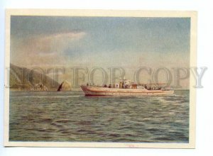 496607  ship Alushta Yalta line advertising Ministry Navy ed. 40000