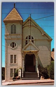 Nevada City CA~First Methodist Church Street View~Publ Eastmans Studio~Postcard