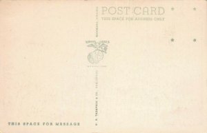 U.S. Marines, Admin. Bldg. at Camp LeJeune, N.C., World War II Era Postcard