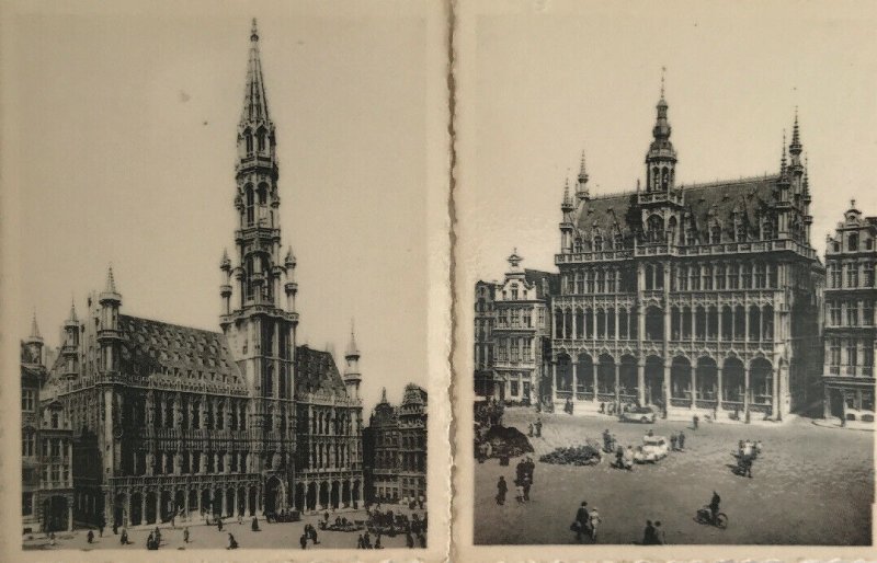 Vintage Bruselas 10 Foto Snapshots Tarjeta Postal Libro Albert Serie 2 RPPC