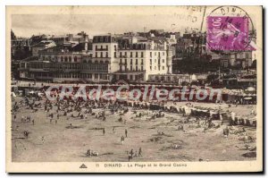 Old Postcard Dinard The Beach And The Grand Casino