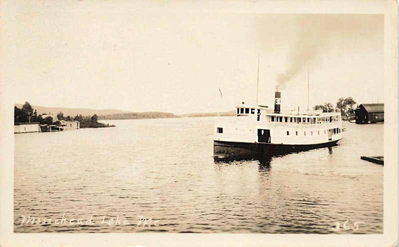 Steamboat Katardin at Moosehead Lake Real Photo Postcard