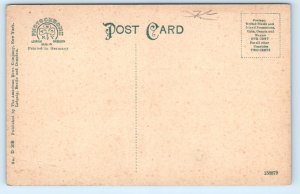 zcDanbury Connecticut Broad View Building Windmill Postcard