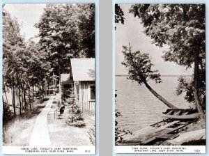 DEER RIVER, MN ~ Bowstring Lake SCHULE'S CAMP BOWSTRING Cabin Lane Postcard