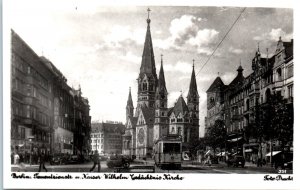 Kaiser Wilhelm Memorial Church Tauentzien Street Berlin Germany RPPC Postcard