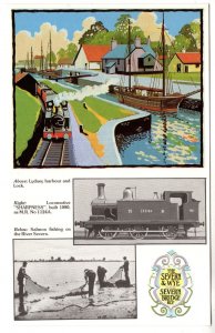 Severn Bridge Railway Trains, Lyden Harbour, Lock, Sharpness, Salmon Fishing