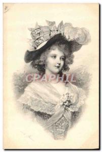 Old Postcard Fantasy Illustrator Woman