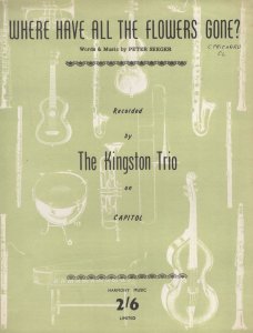 Where Have All The Flowers Gone Kingston Trio Sheet Music