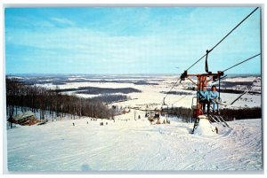 c1960's Boyne Mountain Lodge Boyne Falls Michigan MI, Ice Skating Postcard