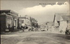 Meredith NH Main St. Looking North Stores Postcard