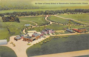 Air View of Lewis School of Aeronautics Lockport-Joliet, IL., USA Airport Unu...