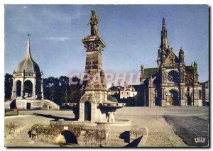 Modern Postcard Sainte Anne d'Auray The War Memorial Fountain and the Basilica