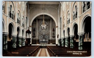 Interior of St. Mary's Catholic Church WINNIPEG Manitoba CANADA 1911 Postcard