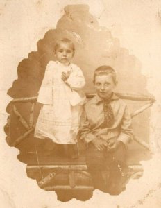 RPPC  Young Children    Real Photo  Postcard