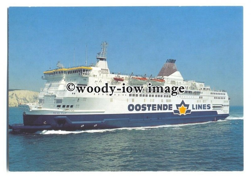 FE1202 - Oostende Lines Ferry - Prins Filip , built 1992 - postcard