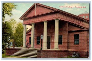 c1910 Redwood Library Exterior View Newport Rhode Island RI Vintage Postcard 