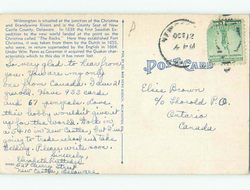 Linen BIG LARGE LETTERS Wilmington Delaware DE Q2841