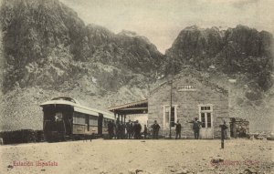 argentina, Ferrocarril Trasandino, Estación Uspallata, Station, Train (1910s)