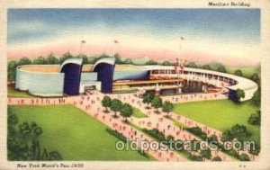 Maritime Building New York Worlds Fair 1939 Exhibition 1939 Postal used 1939