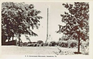 JAMESTOWN VIRGINIA~UNITED STATES GOVERNMENT MONUMENT-REAL PHOTO POSTCARD