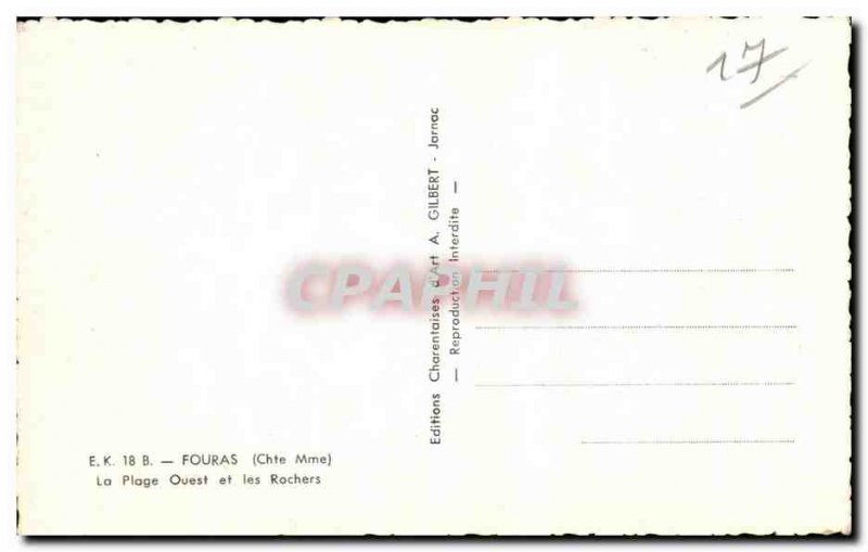 Fouras - The West Beach and Rocks - Old Postcard