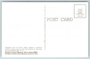 Sheldon Jackson College Museum  Athabascan Doll   Sitka Alaska    Postcard